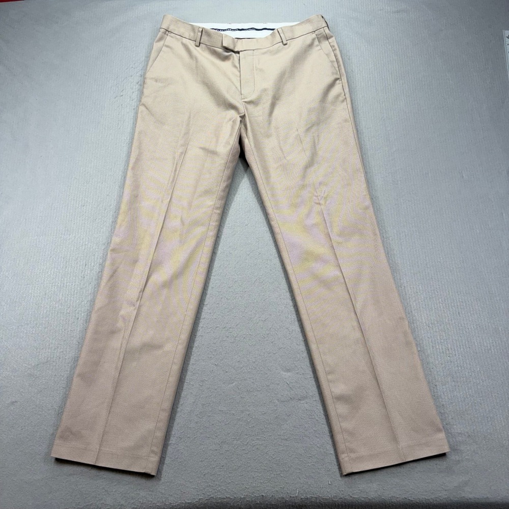 Charles Tyrwhitt Chinos Mens 36W 32L Tan Slim Fit Non-Iron TRTO202STN